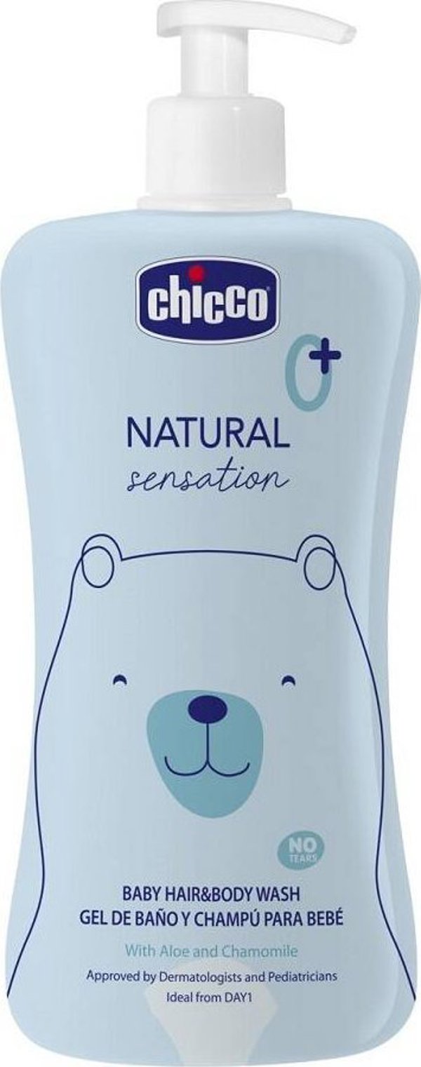 Chicco Natural Sensation υγρό καθαρισμού σώματος και μαλλιών 0m+ 500ml