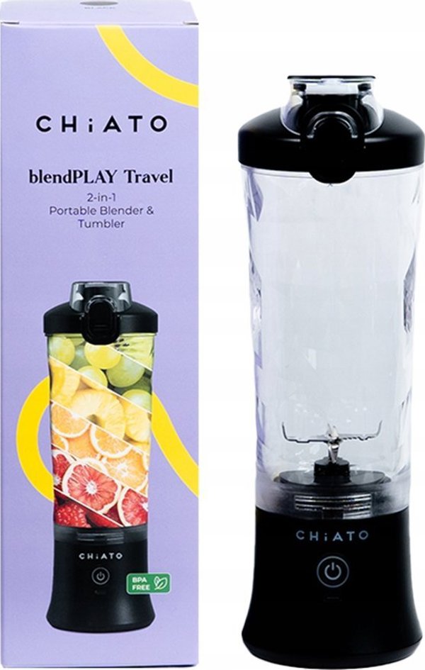 CHIATO BlendPLAY Travel Portable Blender - Black