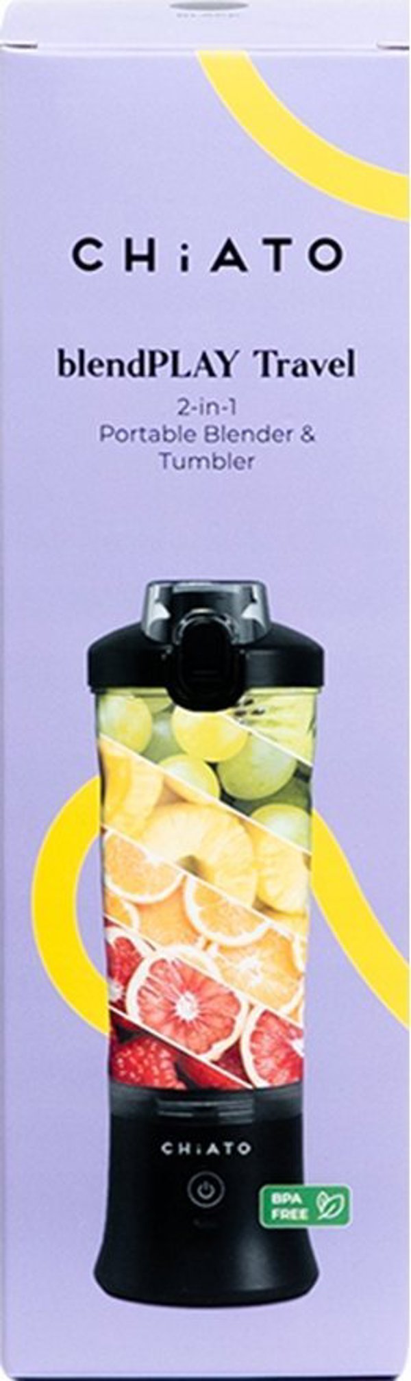 CHIATO BlendPLAY Travel Portable Blender - Black