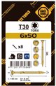 ΒΙΔΑ ΝΟΒΟΠΑΝ T30 6.0X50 ΚΙΤΡΙΝΟ ZN8PCS