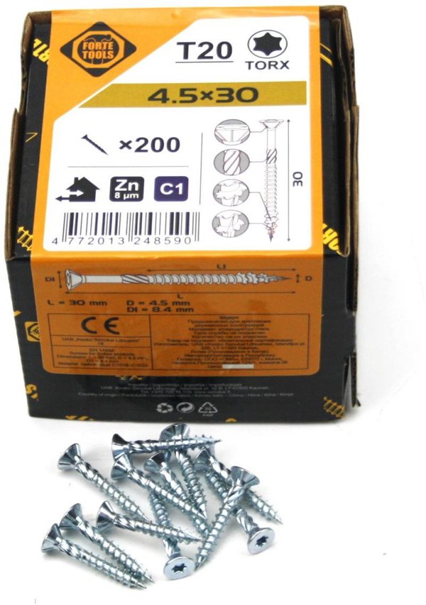 ΒΙΔΑ ΓΙΑ ΝΟΒΟΠΑΝ T20 4.5X30 ΛΕΥΚΟ ZN(200)