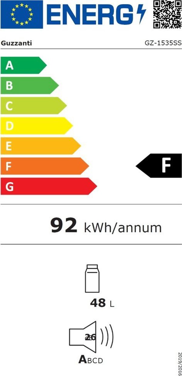 Κλιματιστικό κρασιού Green Cell Vyno šaldytuvas Guzzanti GZ 1535SS