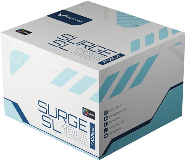 Ψύκτρα CPU Valkyrie Surge SL125 Λευκή (VK-SUR125W)