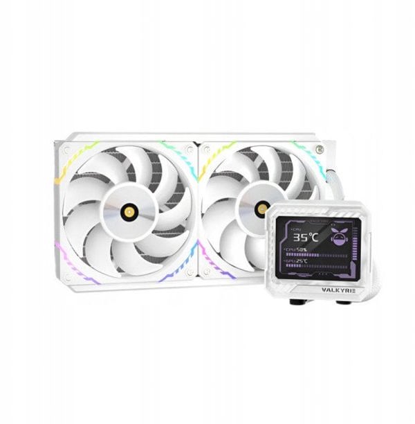 Ψύξη AIO Valkyrie V240 LCD Λευκή (VK-AIOV240W)