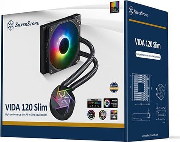 Υδρόψυξη SilverStone SilverStone VIDA 120 SLIM 120mm, υδρόψυξη (μαύρο)