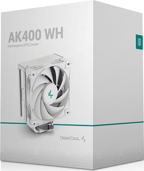 Deepcool AK400 WH Ψύκτρα Επεξεργαστή CPU, Λευκό Χρώμα, 4 Heat Pipes, 120mm FDB Ανεμιστήρας