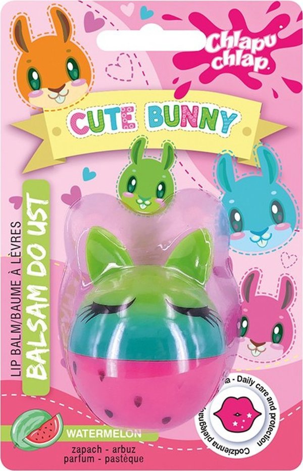 Chlapu Chlap Βάλσαμο για τα χείλη cute bunny-άρωμα καρπούζι 1τμχ