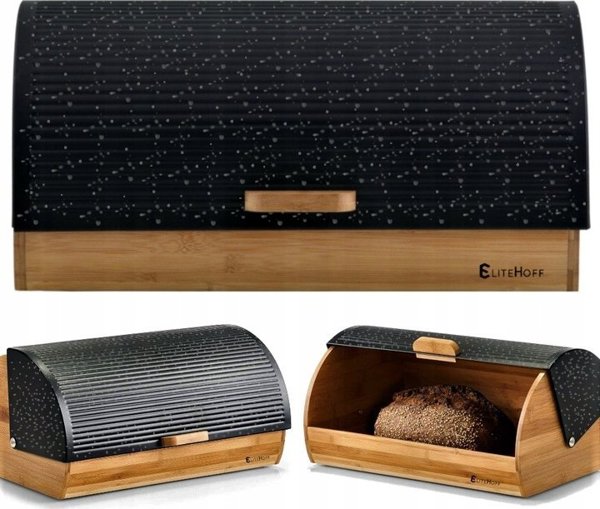 Elitehoff Bread Box Bamboo Bread Container E-6053 Lumarko! 13827681 5907768760533