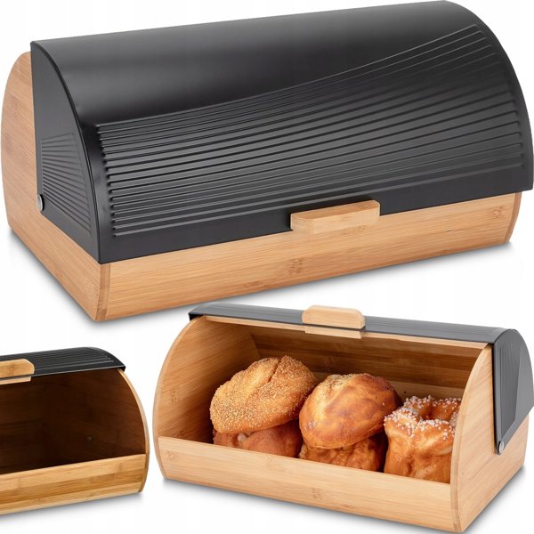 Elitehoff Bread Box Bamboo Bread Container E-6053 Lumarko! 13827681 5907768760533
