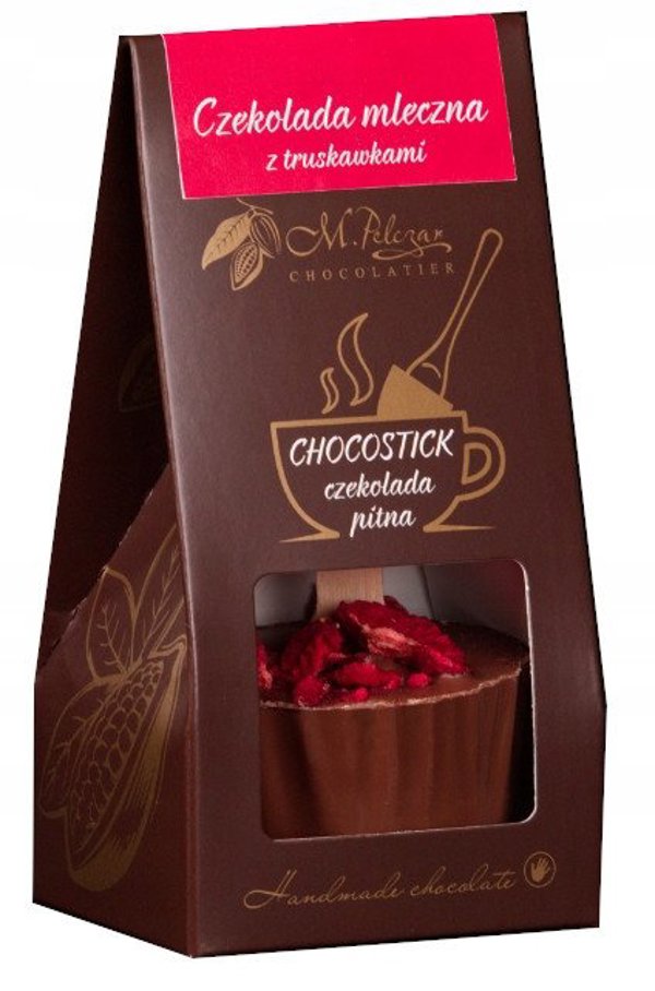 Chocostick M.Pelczar Chocolatier - Γάλακτος Σοκολάτα με Άρωμα Φράουλας 60γρ