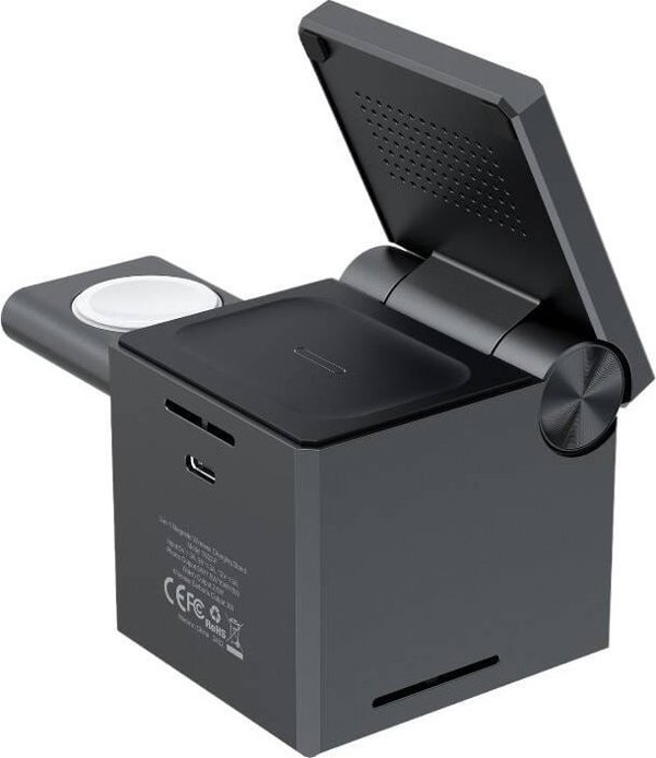 Choetech T632-F Ασύρματος Φορτιστής 3 σε 1, 15W, Μαύρο