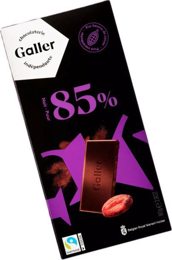 Σοκολάτα Galler Μαύρη 85%, 80 g