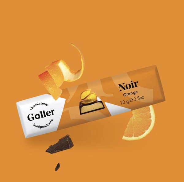 Μπάρα σοκολάτας Galler Dark Orange, 70 g