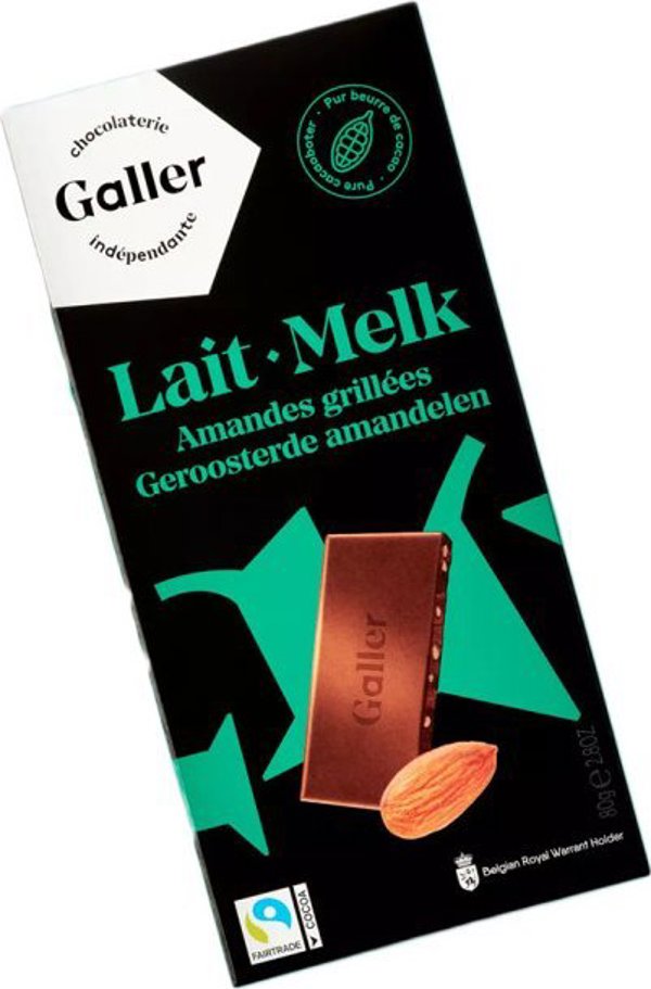 Σοκολάτα Galler Γάλα Αμύγδαλα, 80 γρ