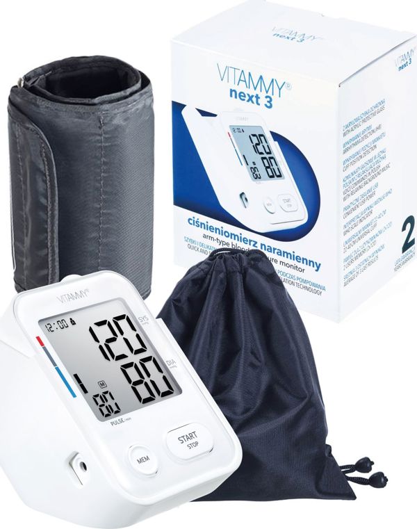 Vitammy Next 3 Πιεσόμετρο Μπράτσου με Περιχειρίδα 22-40cm, Τεχνολογία Μέτρησης κατά το Φούσκωμα, Φωνητική Λειτουργία & USB Τροφοδοσία