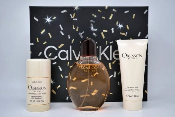 CK SET (OBSESSION (M)  EDT/S 125ML + AFTER SHAVE BALM 100ML + DEO STICK 75G