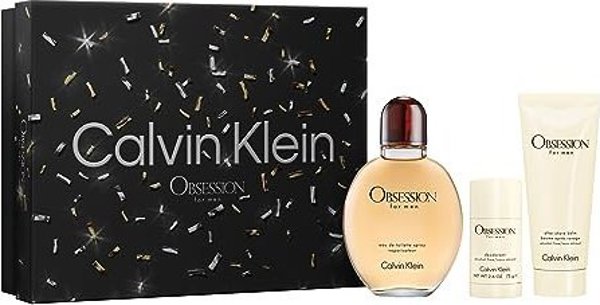 CK SET (OBSESSION (M)  EDT/S 125ML + AFTER SHAVE BALM 100ML + DEO STICK 75G