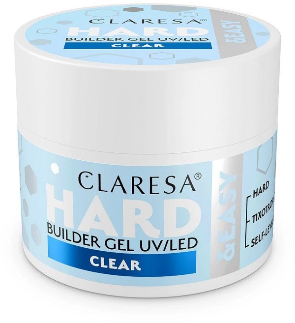 Claresa Hard & Easy Builder Gel - Διάφανο Τζελ Οικοδόμησης Νυχιών, 45g