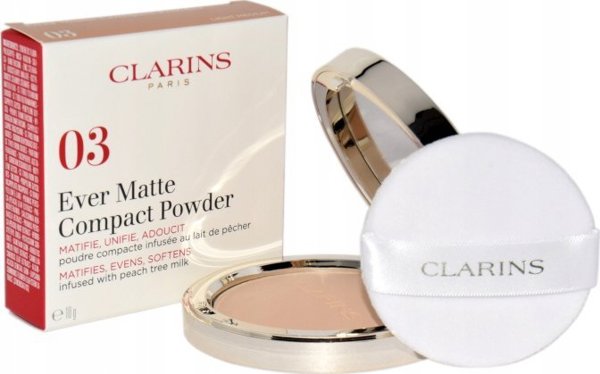 Clarins Ever Matte Compact Powder 03 Light Medium Πούδρα Προσώπου 10g