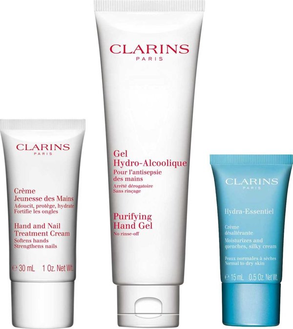 Clarins CLARINS ΣΕΤ (ΚΑΘΑΡΙΣΤΙΚΟ ΤΖΕΛ ΧΕΡΙΩΝ 100ML+ΚΡΕΜΑ ΧΕΡΙΩΝ 30ML+ΚΡΕΜΑ HYDRA ESSENTIEL 15ML)