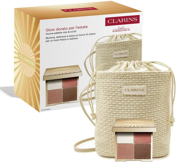 CLARINS ΣΕΤ (ΠΑΛΕΤΑ ΠΡΟΣΩΠΟΥ & ΜΑΤΙΩΝ + ΚΑΛΟΚΑΙΡΙΝΟ ΤΣΑΝΤΑΚΙ)