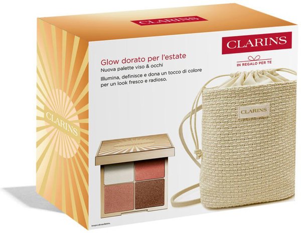 CLARINS ΣΕΤ (ΠΑΛΕΤΑ ΠΡΟΣΩΠΟΥ & ΜΑΤΙΩΝ + ΚΑΛΟΚΑΙΡΙΝΟ ΤΣΑΝΤΑΚΙ)