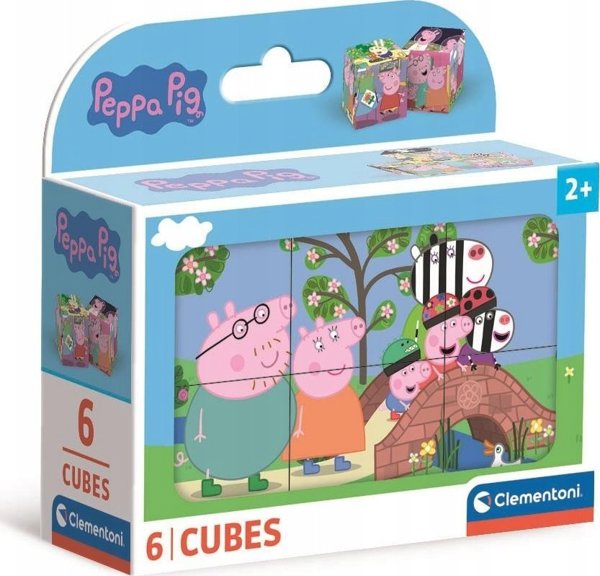 Clementoni CLE Κυβικά τουβλάκια 6 Peppa Pig 40659