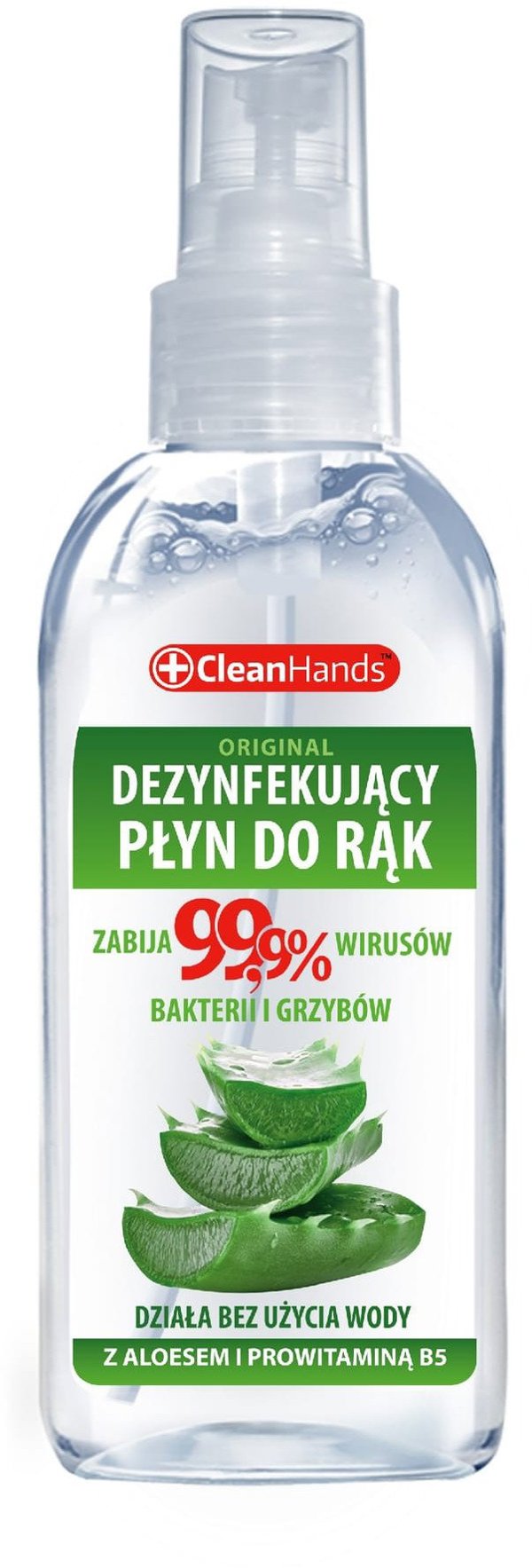 Αρχικό αντιβακτηριακό σπρέι CLEANHANDS για απολύμανση χεριών με προβιταμίνη B5 και αλόη 100 ml