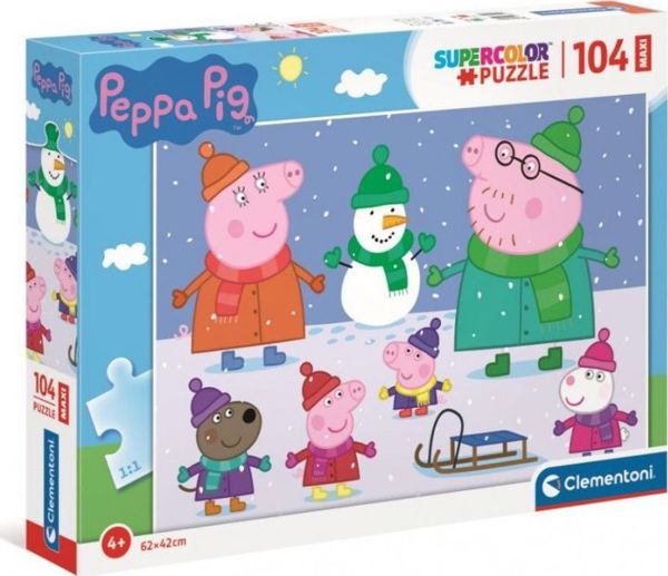 Clementoni Puzzle 104el Maxi Peppa Pig. Γουρουνάκι Πέππα 23752
