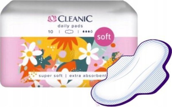 Cleanic Σερβιέτες Cleanic Soft ημέρας με φτερά 10τεμ