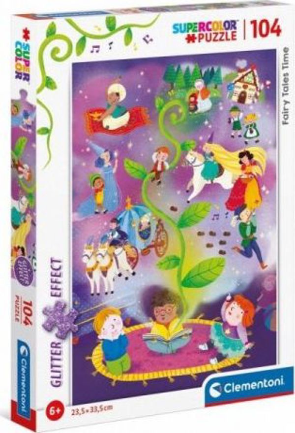 Clementoni Παζλ Fairy Tales Time 104 Κομμάτια με Γκλίτερ, 20180