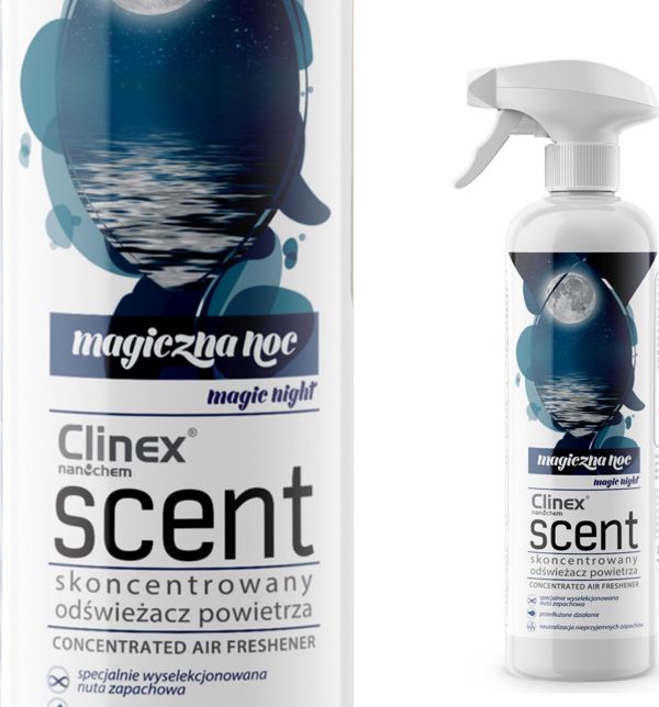 Clinex Συμπυκνωμένο Αποσμητικό Χώρου 500ml, Εξουδετερωτικό Οσμών Μακράς Διάρκειας, Κατάλληλο για Χαλιά και Έπιπλα