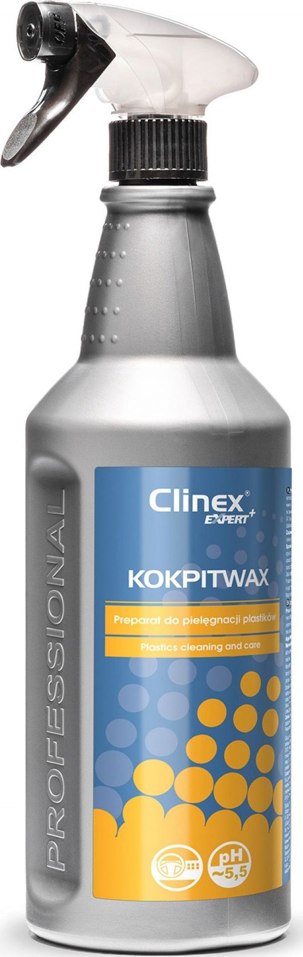 Clinex Kokpit Wax Καθαριστικό και Περιποιητικό Σπρέι για Πλαστικές Επιφάνειες Αυτοκινήτου, 1L