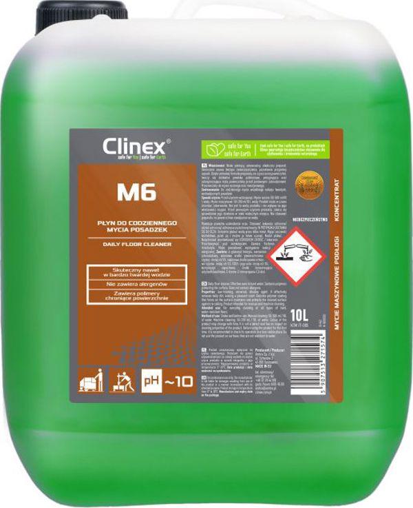 Clinex M6 Καθαριστικό Δαπέδων Καθημερινής Χρήσης 10L