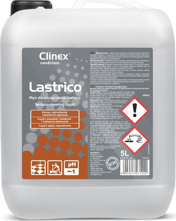 Clinex Lastrico Υγρό Καθαρισμού για Πέτρινες και Τσιμεντένιες Επιφάνειες 5L