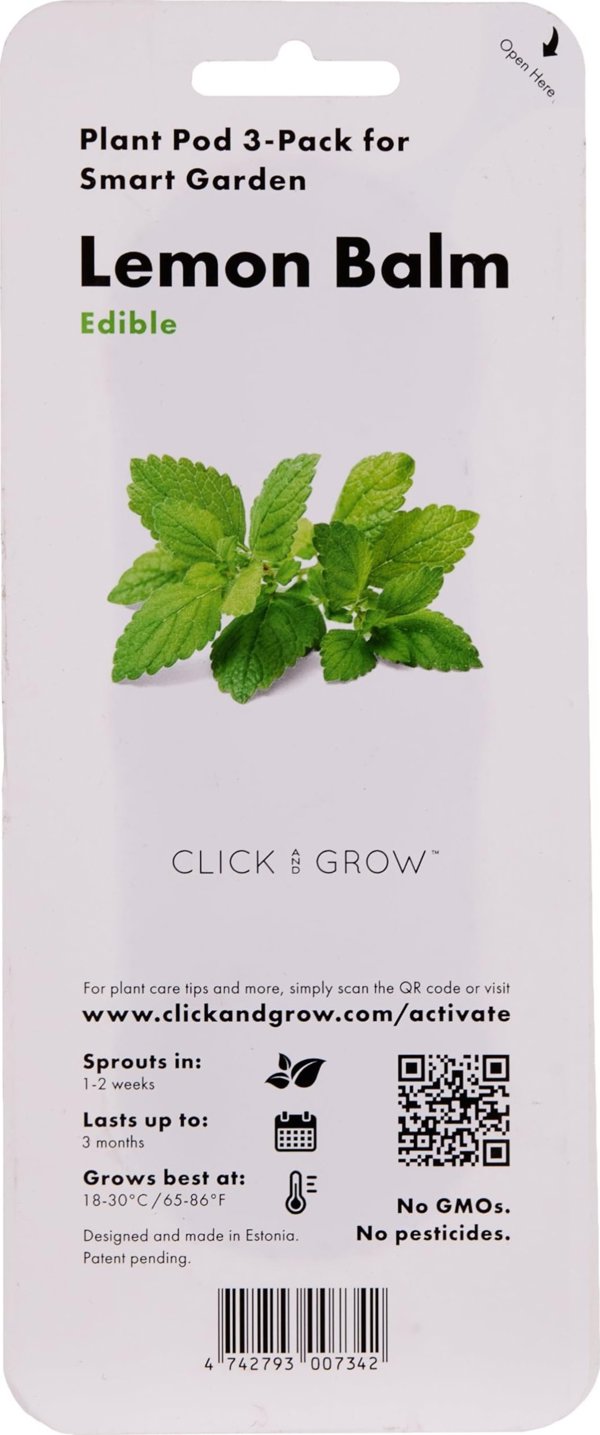Click And Grow Click & Grow Smart Garden refill Lemon Balm 3pcs