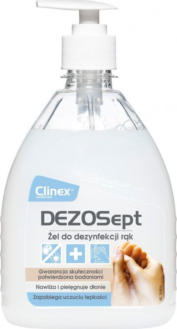 Clinex Dezosept Τζελ Απολύμανσης Χεριών, Ιοκτόνο, Με Άρωμα Καρύδας, 500ml