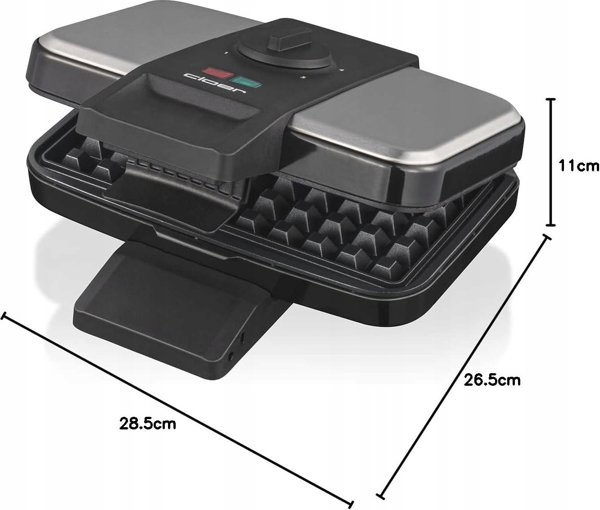 Cloer Cloer Brussels waffle iron 1459 c2 heavy (stainless steel/black, 1,000 watts)