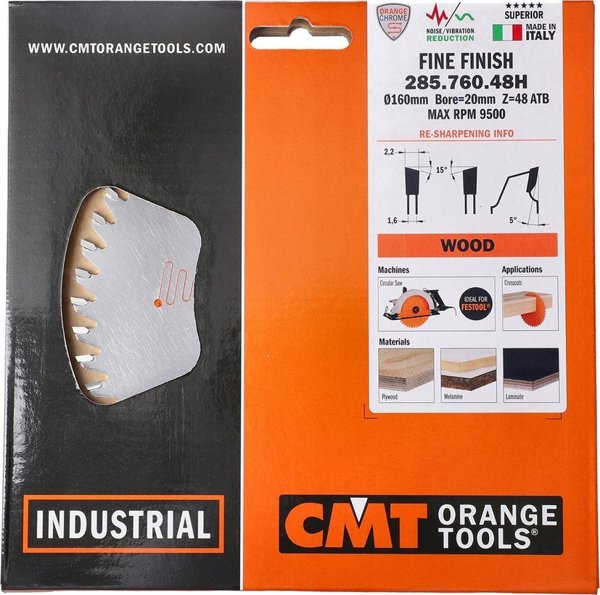 CMT Δίσκος κοπής ξύλου CMT 285.760.48H 160x20mm