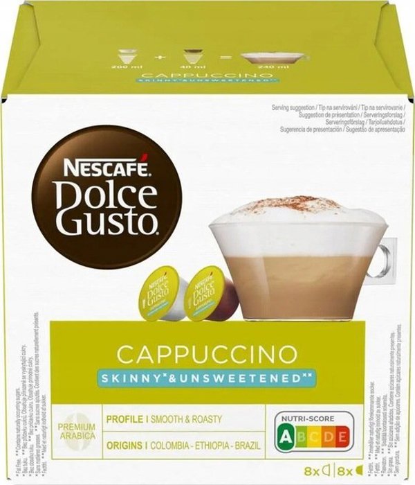 Κάψουλες καφέ NESCAFE(r) Dolce Gusto(r) Skinny Cappuccino, 8+8 τεμ.