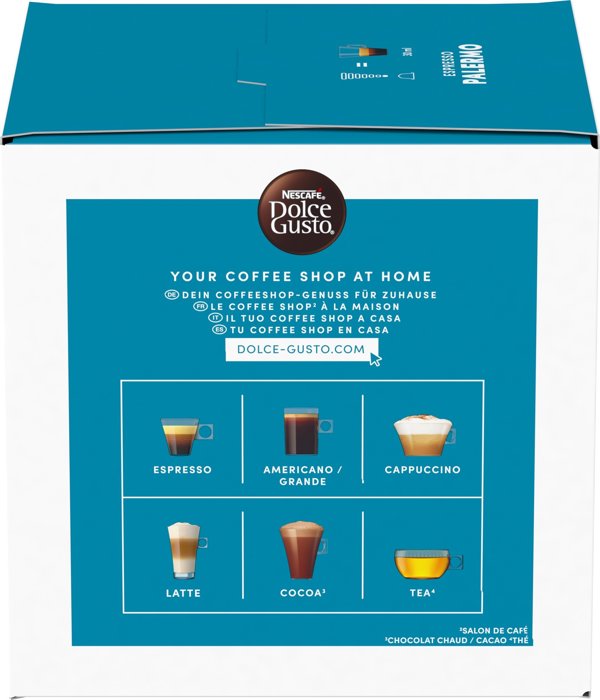 Κάψουλες καφέ NESCAFE(r) Dolce Gusto(r) Παλέρμο, 16 τεμ.