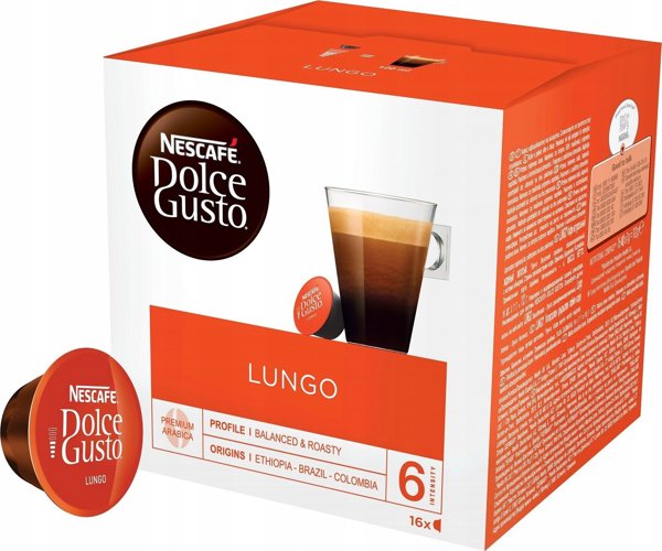 Κάψουλες καφέ NESCAFE(r) Dolce Gusto(r) Lungo, 16 τεμ.