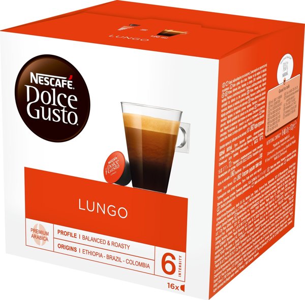 Κάψουλες καφέ NESCAFE(r) Dolce Gusto(r) Lungo, 16 τεμ.