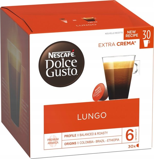 Κάψουλες καφέ NESCAFE(r) Dolce Gusto(r) Lungo, 16 τεμ.
