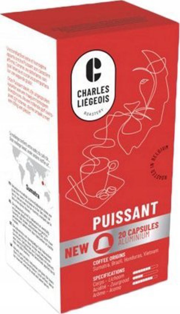 Κάψουλες καφέ συμβατές με Nespresso(r) Charles Liegeois Puissant, 20 τεμ.