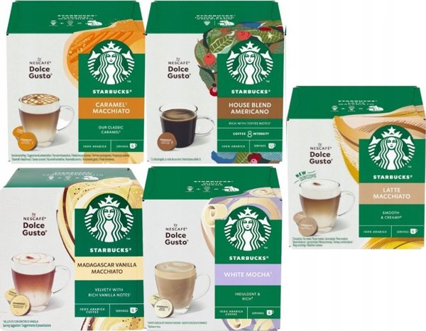Κάψουλες καφέ συμβατές με NESCAFE(r) Dolce Gusto(r) Starbucks Latte Macchiato, 6 + 6 τεμ.