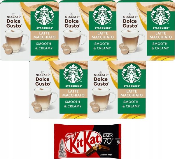 Κάψουλες καφέ συμβατές με NESCAFE(r) Dolce Gusto(r) Starbucks Latte Macchiato, 6 + 6 τεμ.