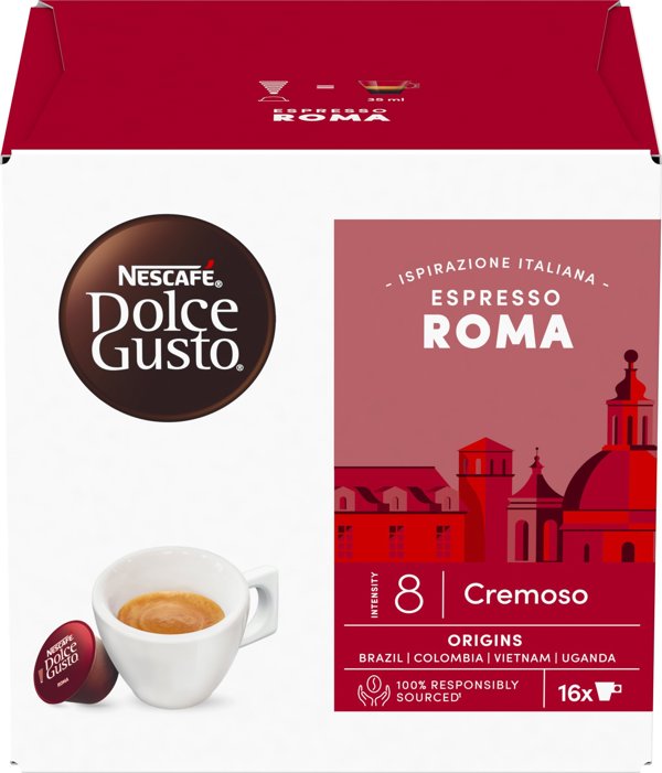 Κάψουλες καφέ NESCAFE(r) Dolce Gusto(r) Roma, 16 τεμ.