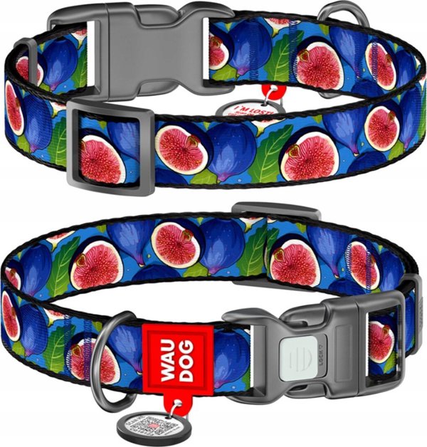Collar WAU DOG ΝΑΎΛΟΝ ΠΕΡΙΛΑΙΜΙΟ ΜΕ QR ΕΤΙΚΈΤΑ 15mm/25-35cm ΣΎΚΟ