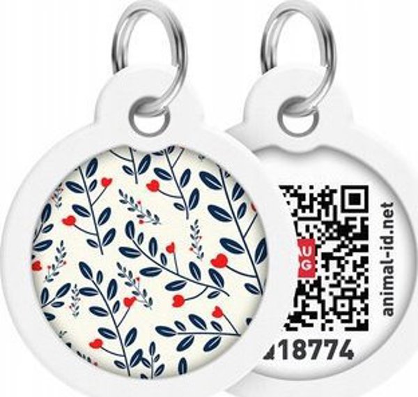 Collar WAU DOG SMART ID ΤΑΥΤΟΤΗΤΑ ΚΥΚΛΟΣ διάμ. 30mm ΜΟΤΙΒΟ ΦΥΤΙΚΟ